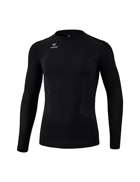 Erima Functional Underwear Long Sleeve Athletic Round Neck (seamless) black Men